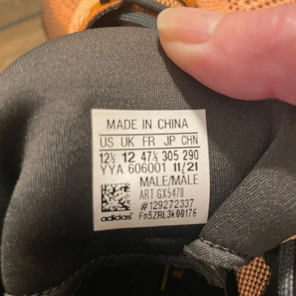 Adidas Solar Glide 5 Men's Sneakers Size 12.5 Flash Orange Turbo GX5470 EUC - Picture 7 of 8